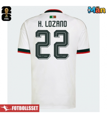 Mexiko Hirving Lozano #22 Bortatröja VM 2026 Kortärmad